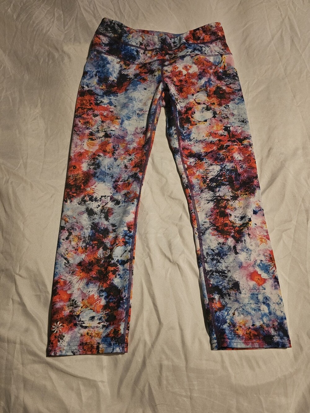 Athleta Hypersonic Sonar Tight Multi Color Leggings, Sz Small